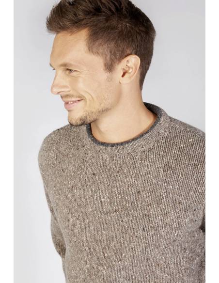 Nordic jumper Men's crew neck honeycomb