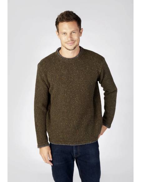 Nordic jumper Men's crew neck honeycomb