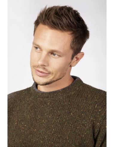 Nordischer Pullover mit Rundhalsausschnitt für Männer