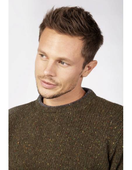Nordic jumper Men's crew neck honeycomb