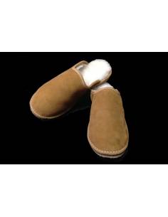 Nordic  slippers for men  in guenuine lambskin grey 2