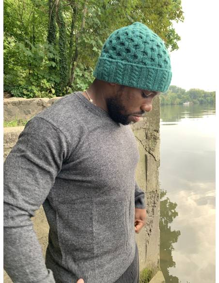 Women's woolen cashmere knit beany