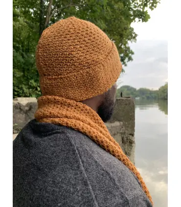 Pure merino wool honeycomb scarf