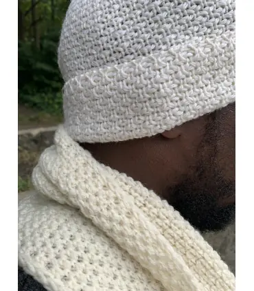 Pure merino wool honeycomb scarf
