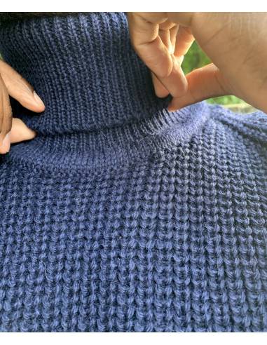 Pull Homme d'hiver col roulé ou femme col roulé montant en pure laine vierge