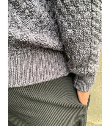 Pull nordique Homme ras cou nid d'abeille 