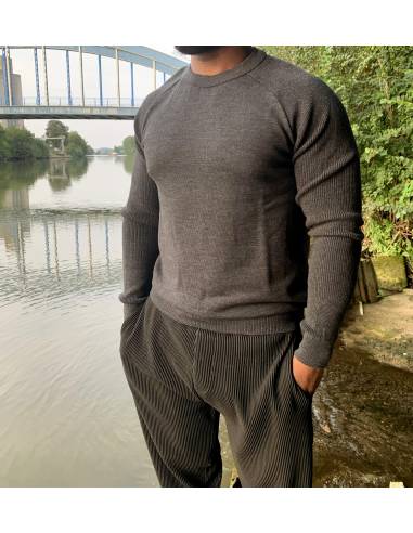 Submariner Rib Roll Neck Sweater for men in pure new wool