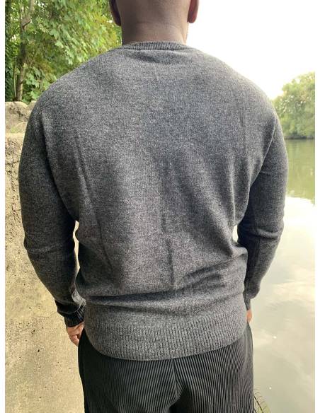 Pull fin Homme col V pure laine d'agneau offre spéciale