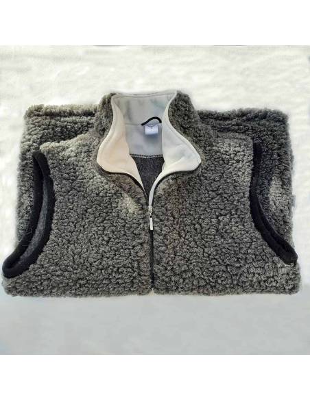 Gilet homme pure laine avec col fermeture ZIP