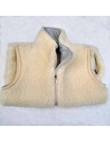 Gilet pure laine avec col fermeture ZIP