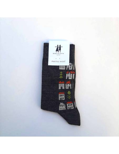 Women's merino wool socks jacquard Bengt & Lotta