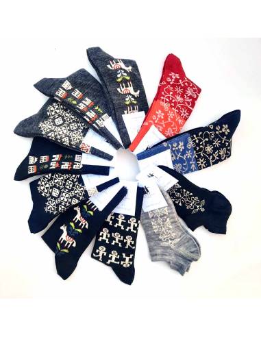 Collection de chaussettes Bonhomme créateurs laine mérinos fantaisie bengt and lotta design nordique