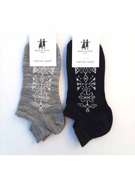 Women's merino wool socks jacquard Bengt & Lotta