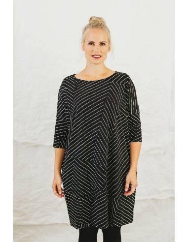 Kleid Damenhemd mit Mao-Kragen Perlmuttknöpfen und khaki-roten und blauen Quasten