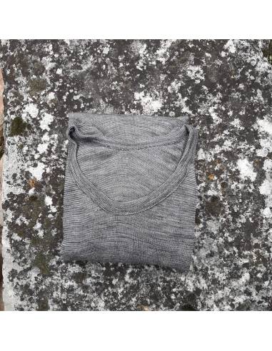 Camisa de seda y lana de manga larga de los niños