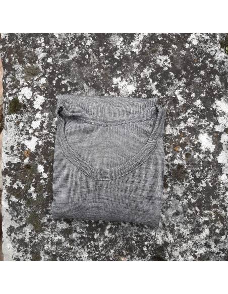Camisa de seda y lana de manga larga de los niños