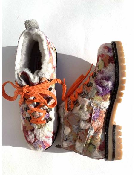 Leder Schneeschuhe, wasserdichte Textilien fur Damen- Olang Tania