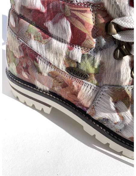 Bottines mi chevilles en cuir et fourrure chaude et tendance détails des boots Olang 