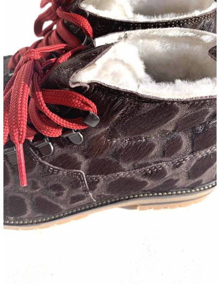 Women's snow boot hydro repellent natural York leather upper Olang