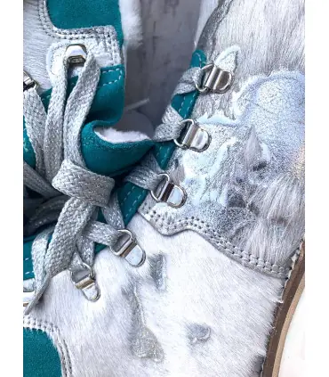 Botas de nieve de cuero, textiles impermeables para las mujeres - Olang Tania