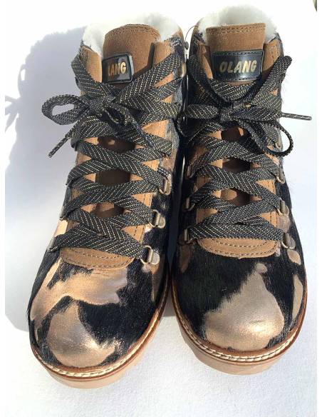 Leder Schneeschuhe, wasserdichte Textilien fur Damen- Olang Tania