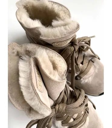 Damenstiefel für extreme Kälte in echtem Schaffell - Olang Rosa