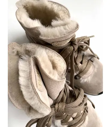 Botas de mujer para el frío extremo en auténtica piel de oveja - Olang Rosa