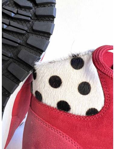 Sneakers d'hiver en peau cuir et daim de luxe à motifs ou simple pour femme OLANG BAMBOO baskets de luxe peau veritable et daim 