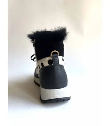 Bottines Sneakers d'hiver en peau cuir et daim de luxe à motifs ou simple pour femme - Olang bamboo