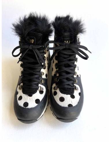 Bottines Sneakers d'hiver en peau cuir et daim de luxe à motifs ou simple pour femme - Olang bamboo super tendance 