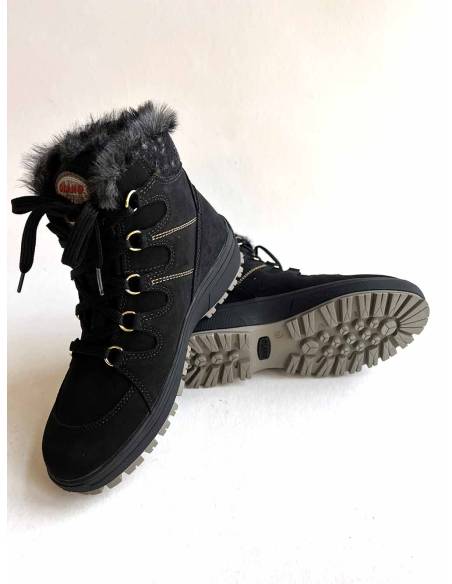 Bottines sportives cuir rouge hydrofuge Olang femme