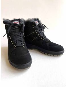 Olang woman's sporty water-repellent red leather ankle boots 2