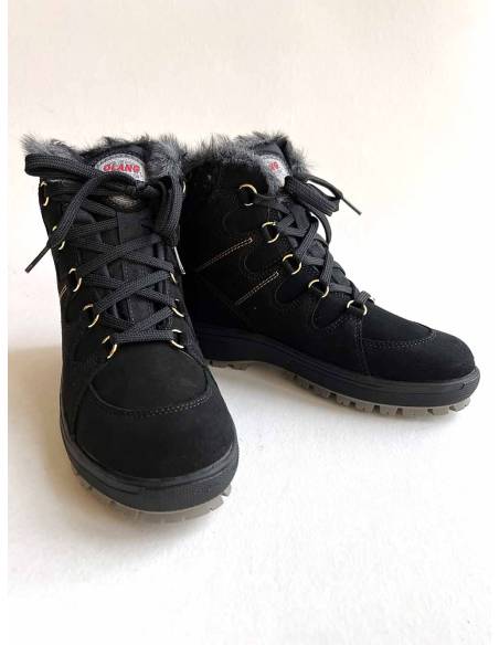 Olang woman's sporty water-repellent red leather ankle boots