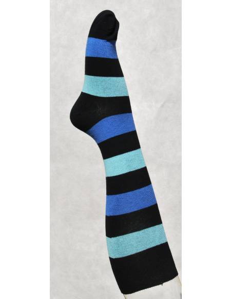 women knee high color striped cotton Socks