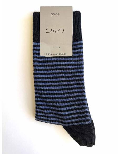 Wool Socks city woman extra fine striped