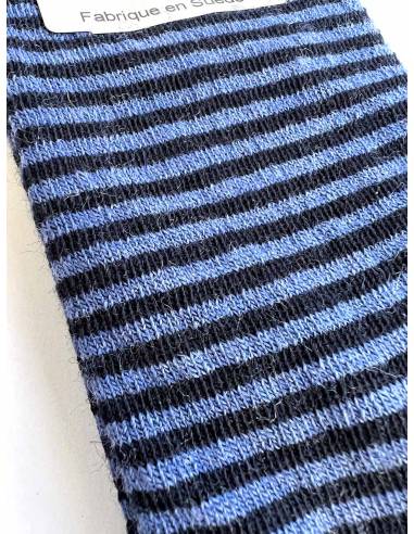 Chaussettes chaudes femme laine extra fines rayées