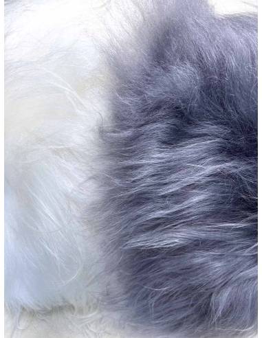 Coussin en peau d'agneau véritable poils longs