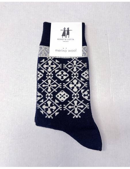 Women's merino wool socks jacquard Bengt & Lotta