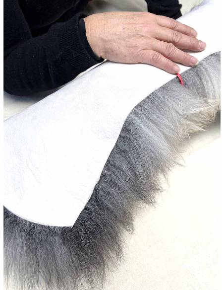Peau de mouton véritable de décoration cuir et fourrrure islandaise 