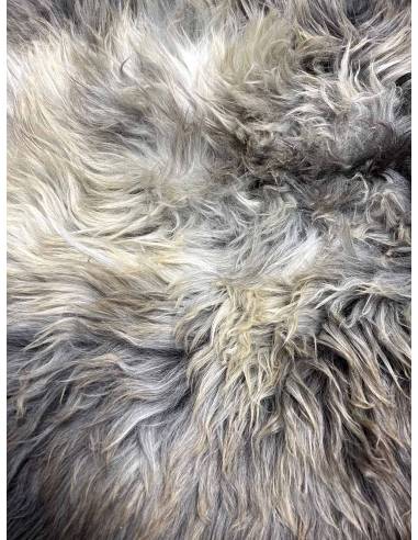 Peau de mouton véritable de décoration poils longs d'islande 