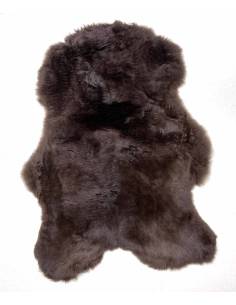 Peau de mouton véritable de décoration brun marron glacé peau naturelle islandaise