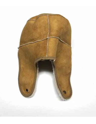 Chapkas nordique en cuir de mouton retourné couture et coupe ajustée au crâne 