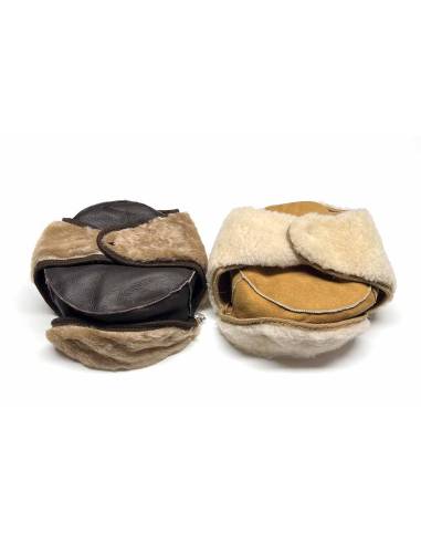 Nordic Chapkas Genuine sheepkin leather brown