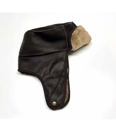 Nordic Chapkas Genuine sheepkin leather brown
