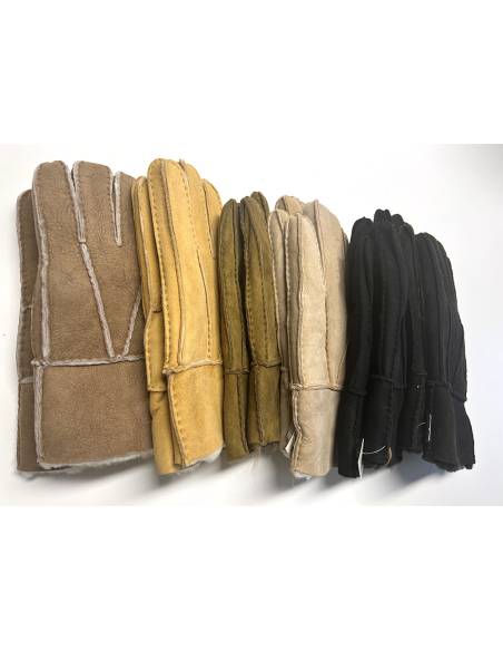 Gants en peau de mouton retournée femme