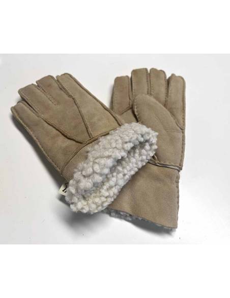 Gants cuir lainé femme