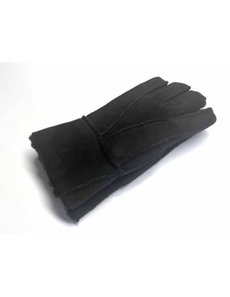 Gants en peau d'agneau retournée unisexe