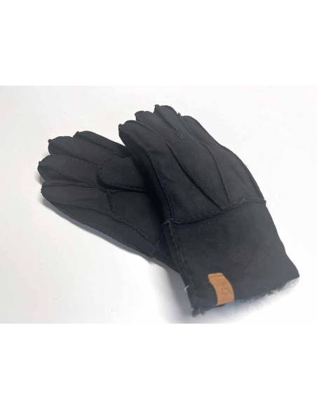Gants chauds d'agneau retournée unisexe