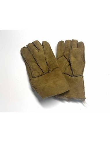 Gants en peau d'agneau retournée unisexe