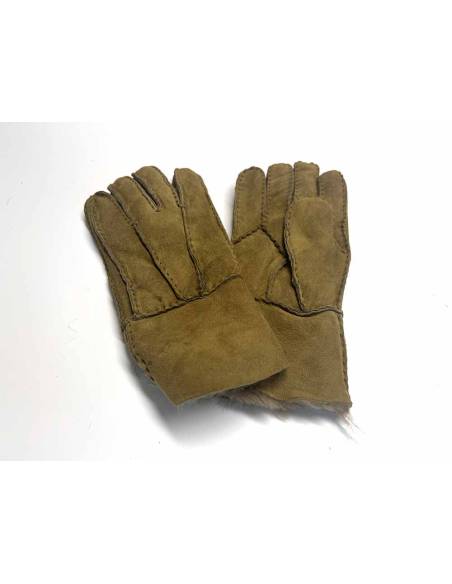 Gants en peau d'agneau retournée unisexe